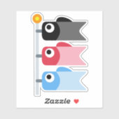Cartoon Icoon Koinobori Sticker (Vel)