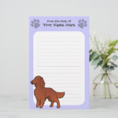 Cartoon Iers / Engels / Gordon / R&W Setter Briefpapier (Staand voorkant)
