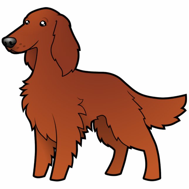 Cartoon Iers / Engels / Gordon / R&W Setter Fotobeeldje Magneet (Voorkant)