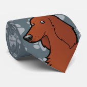 Cartoon Iers / Engels / Gordon / R&W Setter Stropdas (Opgerold)