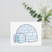 Cartoon Igloo Briefkaart (Staand voorkant)
