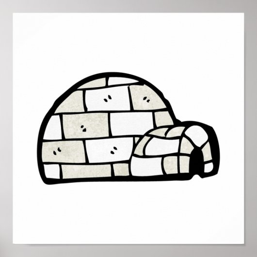 cartoon igloo poster (Voorkant)