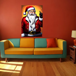 Cartoon illustratie Sinterklaas | AI Art Poster