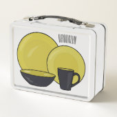 Cartoon illustratie tableware instellen (Achterkant)