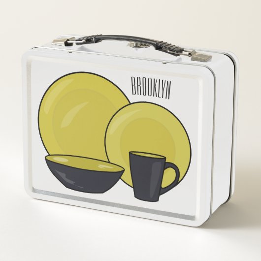 Cartoon illustratie tableware instellen (Achterkant)