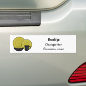 Cartoon illustratie tableware instellen bumpersticker (Op auto)