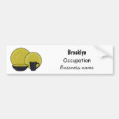Cartoon illustratie tableware instellen bumpersticker (Voorkant)