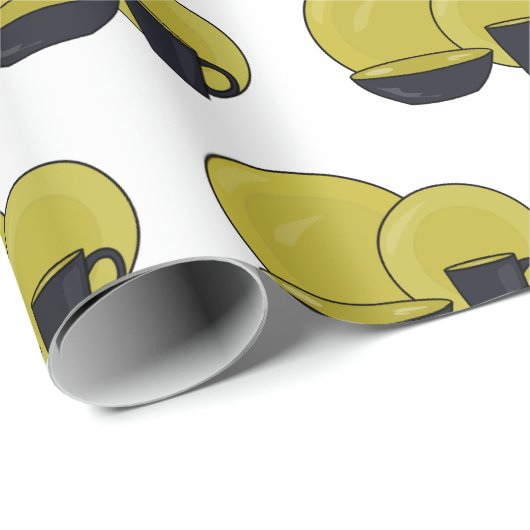 Cartoon illustratie tableware instellen cadeaupapier (Rol Hoek)