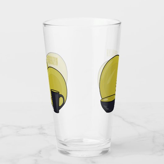 Cartoon illustratie tableware instellen glas (Rechts)