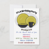 Cartoon illustratie tableware instellen kaart (Voorkant)