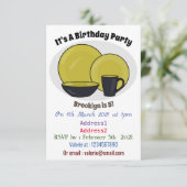 Cartoon illustratie tableware instellen kaart (Staand voorkant)