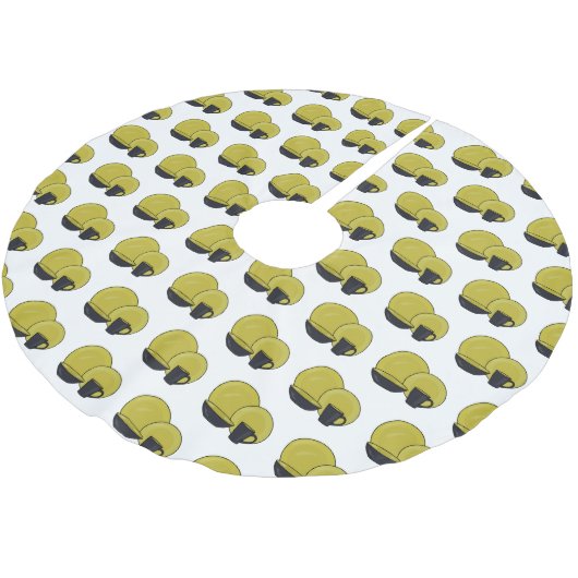 Cartoon illustratie tableware instellen kerstboom rok (Gekanteld)