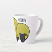 Cartoon illustratie tableware instellen latte mok (Rechterhoek)