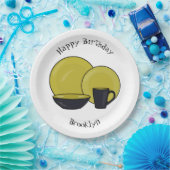 Cartoon illustratie tableware instellen papieren bordje (Feest)