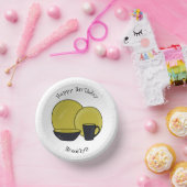 Cartoon illustratie tableware instellen papieren kommen (Feest)