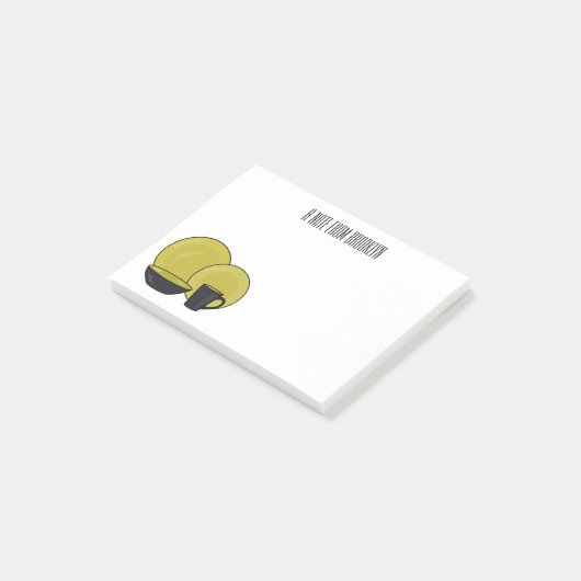 Cartoon illustratie tableware instellen post-it® notes (Schuin)