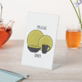 Cartoon illustratie tableware instellen reclamebord met voetstuk (Insitu)