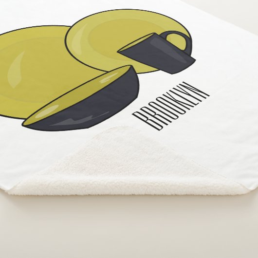 Cartoon illustratie tableware instellen sherpa deken (3/4)