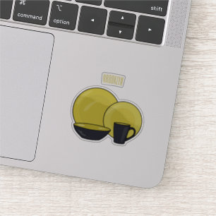 Cartoon illustratie tableware instellen sticker