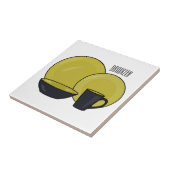 Cartoon illustratie tableware instellen tegeltje (Zijkant)