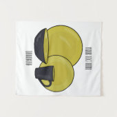 Cartoon illustratie tableware instellen wandkleed (Voorkant (horizontaal))