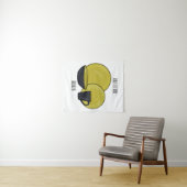 Cartoon illustratie tableware instellen wandkleed (In Situ (horizontaal))