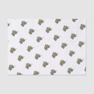 Cartoon illustratie van een olifant die een jeep b tissuepapier