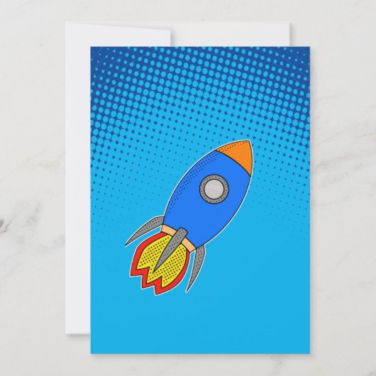 Cartoon in blauw hemelverloop kaart (Voorkant)