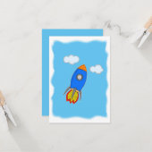 Cartoon in blauwe lucht kaart (Voorkant / Achterkant in situ)