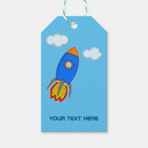 Cartoon in Blue Sky Kinder Party Cadeaulabel