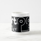 Cartoon in klei logo koffiemok (Center)