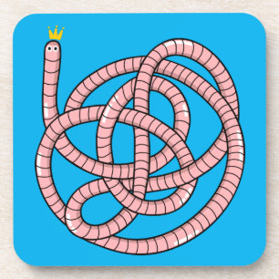 Cartoon in kroon bier onderzetter