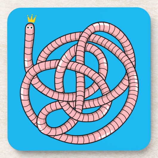 Cartoon in kroon bier onderzetter (Voorkant)