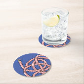 Cartoon in kroon ronde kartonnen onderzetter (Insitu)