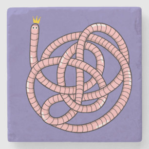 Cartoon in kroon stenen onderzetter