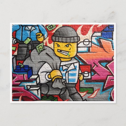 cartoon inbreker briefkaart (Voorkant)