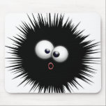 Cartoon Ink Splat Muismat<br><div class="desc">Funny Cartoon Black Ink Splat Amazed Face</div>