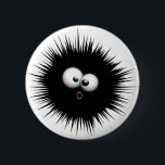 Cartoon Ink Splat Ronde Button 5,7 Cm<br><div class="desc">Funny Cartoon Black Ink Splat Amazed Face</div>