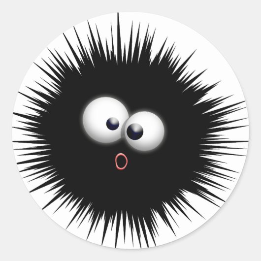 Cartoon Ink Splat Ronde Sticker (Voorkant)
