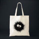 Cartoon Ink Splat Tote Bag<br><div class="desc">Funny Cartoon Black Ink Splat Amazed Face</div>