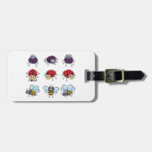 Cartoon Insects Funny Bees Ladybugs Spiders Bagagelabel (Voorkant horizontaal)