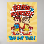 Cartoon Inspirerend quote Comic Book Typography Poster (Voorkant)