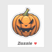 Cartoon Jack-O-Lantern Halloween Oranje pompoen Sticker (Vel)
