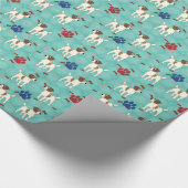 Cartoon Jack Russell Terrier Cadeaupapier (Hoek)