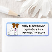 Cartoon Jack Russell Terrier Etiket (Insitu)