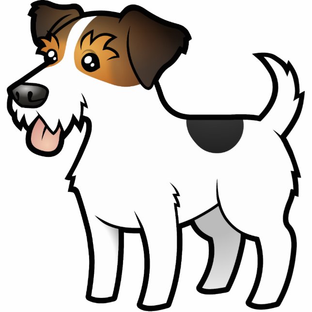Cartoon Jack Russell Terrier Fotobeeldje Magneet (Voorkant)