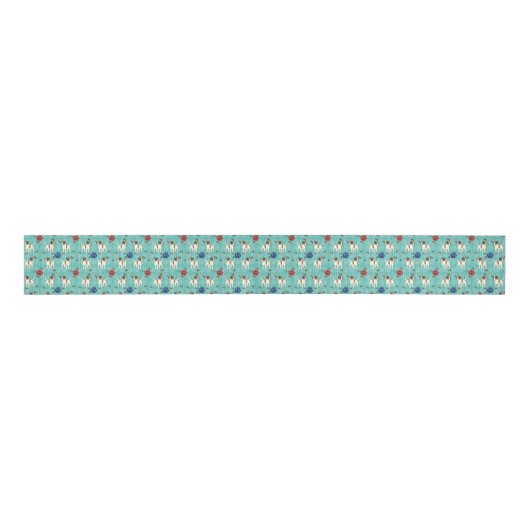 Cartoon Jack Russell Terrier Grosgrain Lint (Voorkant)