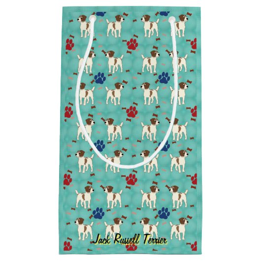Cartoon Jack Russell Terrier Klein Cadeauzakje (Voorkant)