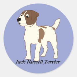 Cartoon Jack Russell Terrier Ronde Sticker
