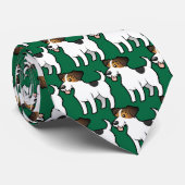 Cartoon Jack Russell Terrier Stropdas (Opgerold)